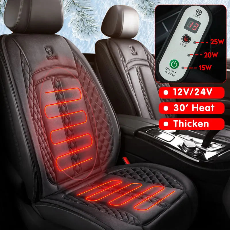 12V 24V Heated Car Seat Cover Universal Winter Electric Heating Cushion
