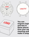 Wood Watch Private Custom Logo Engraving Message Quartz Wristwatches Chronograph