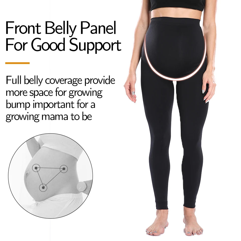 Maternity Leggings Over The Belly Pregnancy Pants High Waist Belly Support Tights for Mothers Pregnant Women Body Shaping Pants