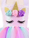 Girl Unicorn Dresses for Girls Tutu Princess Party Dresses with LED Lights Flower Birthday Party Cosplay Costume Girls Clothing