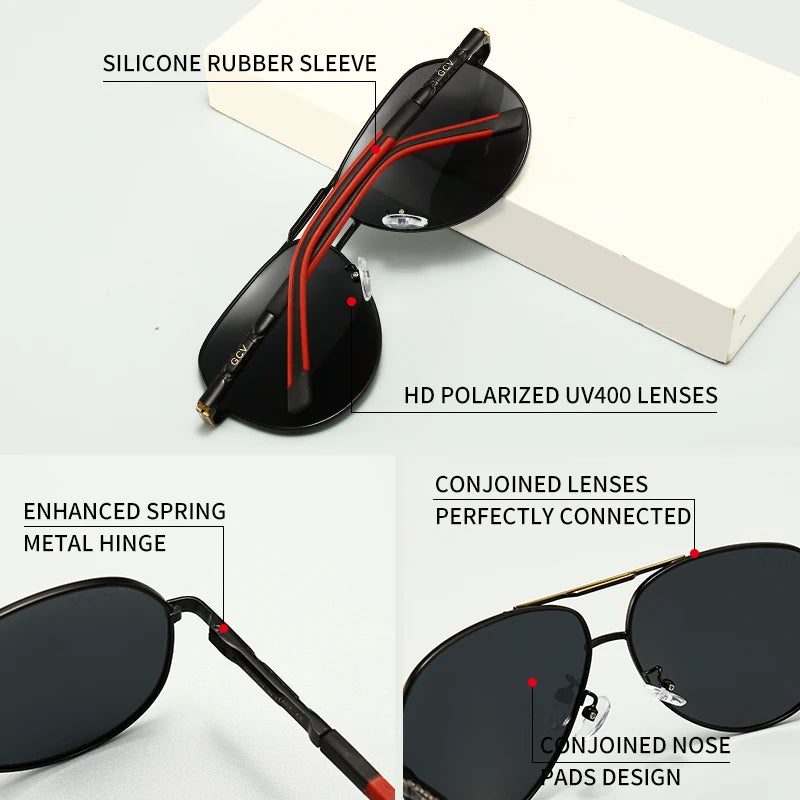 Vintage Aluminum Polarized Sunglasses Classic Brand Sun glasses Coating Lens Driving Eyewear