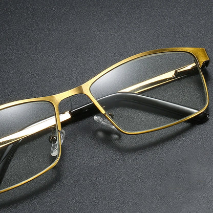 High Quality Men Business Reading Glasses Titanium alloy Vintage Anti-Blu-ray HD Computer Goggles For Men +1.0 +1.5 +2.5