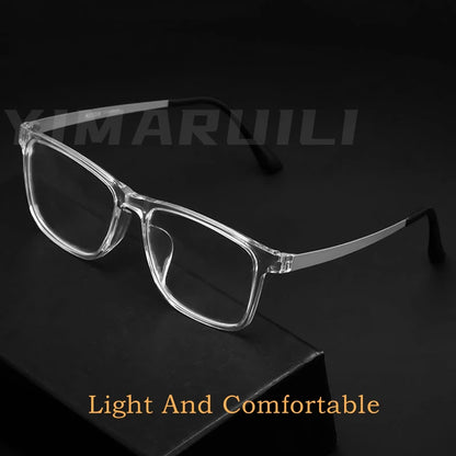 Ultra Light Square Comfortable Large Eyeglasses Pure Titanium Fashion Optical Prescription Glasses Frame Men HR3068