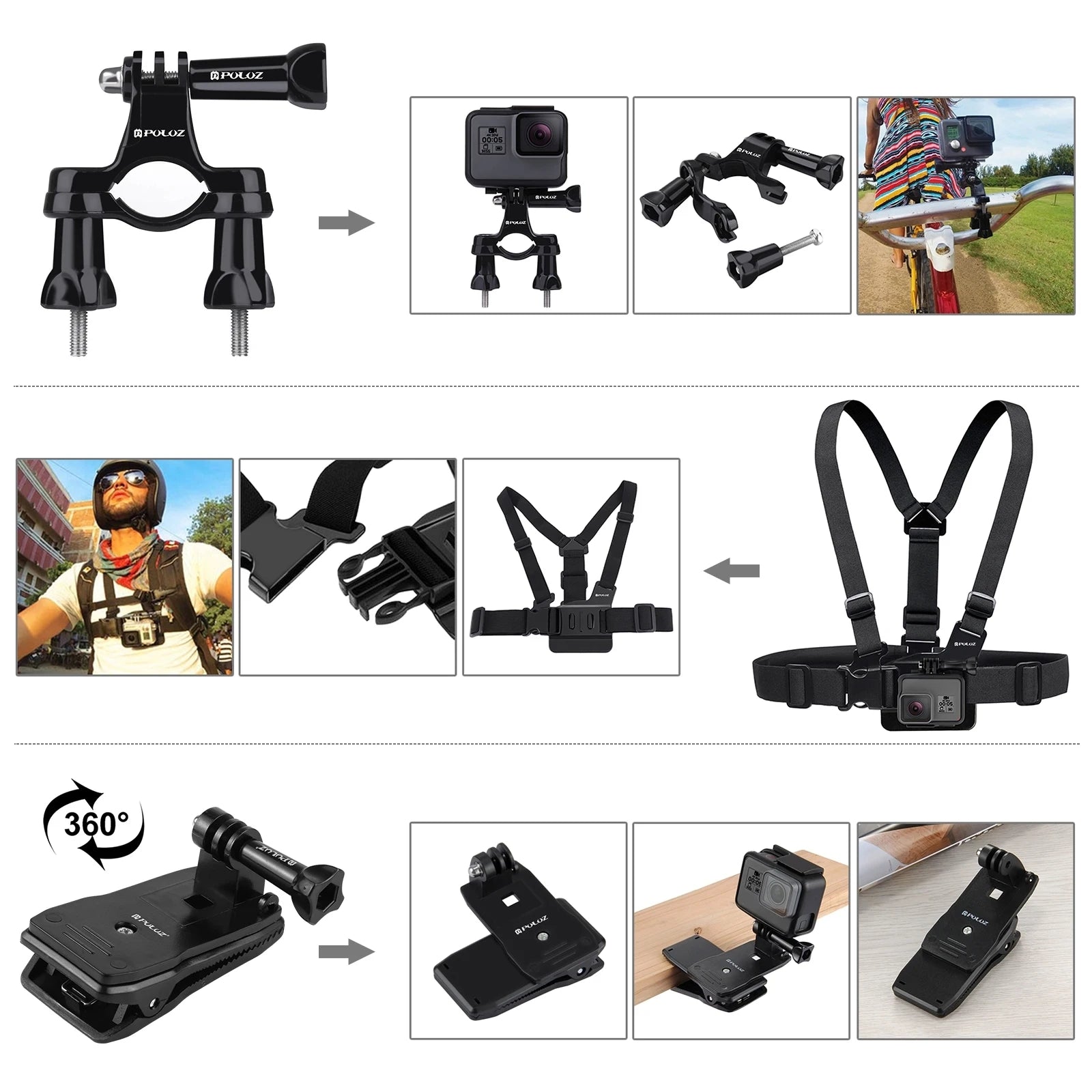 50 in 1 Action Camera Accessories Kits for GoPro/ Insta360/ DJI and Other Action Sport Cameras