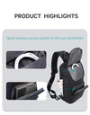 Crossbody Bag For Men Portable Waterproof Shoulder Messenger Bags Male Travel Short Trip Chest Bag Fit For 9.7 Inch iPad