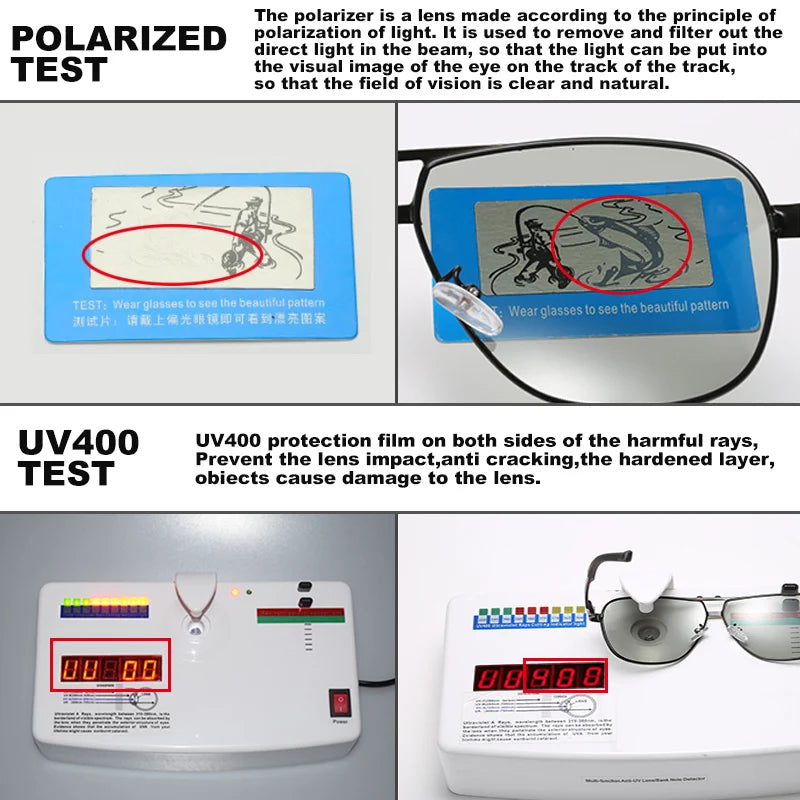 Vintage Aviation Photochromic Polarized UV400 Anti-Glare Driving Sunglasses for Men Women