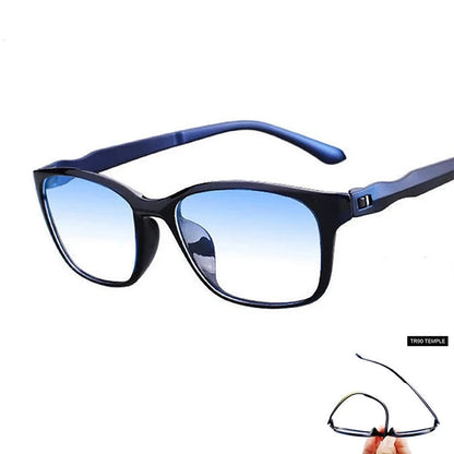 Blue Light Glasses Square Reading Glasses TR Reading Glasses Men Blue Light Reader Antifatigue Computer Eyewear 1.0-4.0