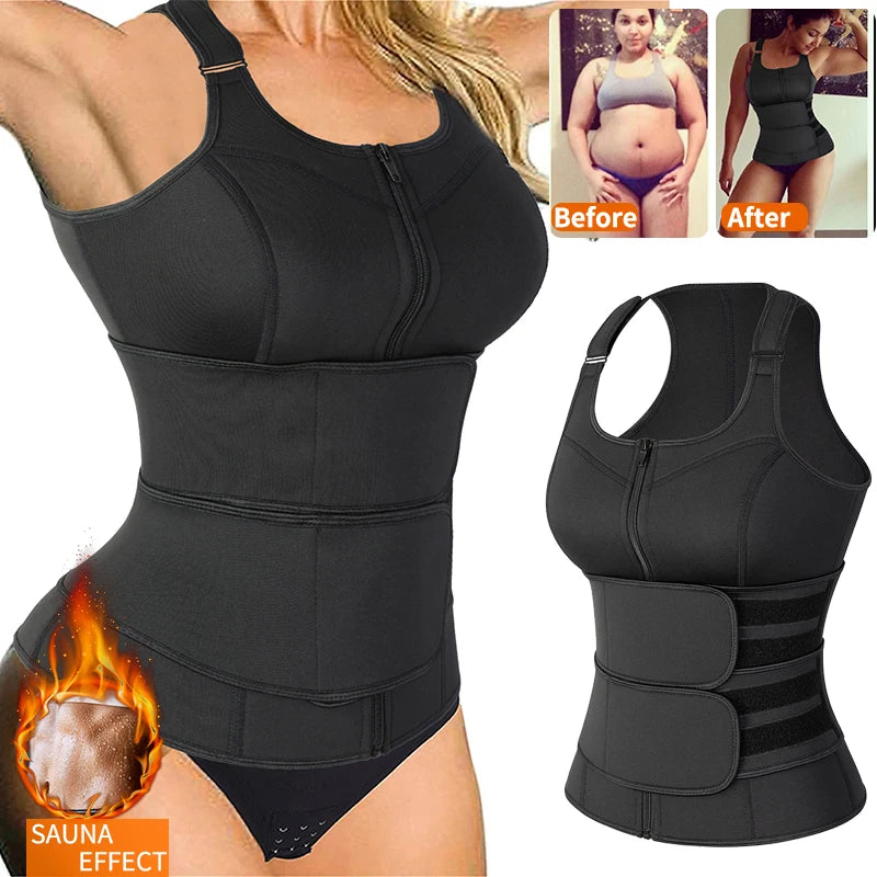 Fajas Colombianas Body Shapewear Female Modeling Strap Waist Trainer Body Shaper Slimming Belt Corset Top Sheath Sauna Suit