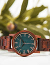 Watches for Women Luxury Casual Quartz Wristwatch Ladies Female Waterproof Party Mother's Day Gift Green sandalwood