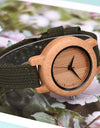 Couple Wood Watches Men Ladies Lightweight Simple Nylon Bracelet Japan Quartz Wristwatch Male