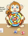 Children Sticky Ball Dart Target Board Cartoon Throw Ball Target Sticky Ball Board Interactive Educational Toy Christmas Gift