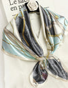 Women Scarf Silk Feeling Hair Neck Square Brand Office bandanna muffler Waiter Flight Attendants Handkerchief Rings wrap