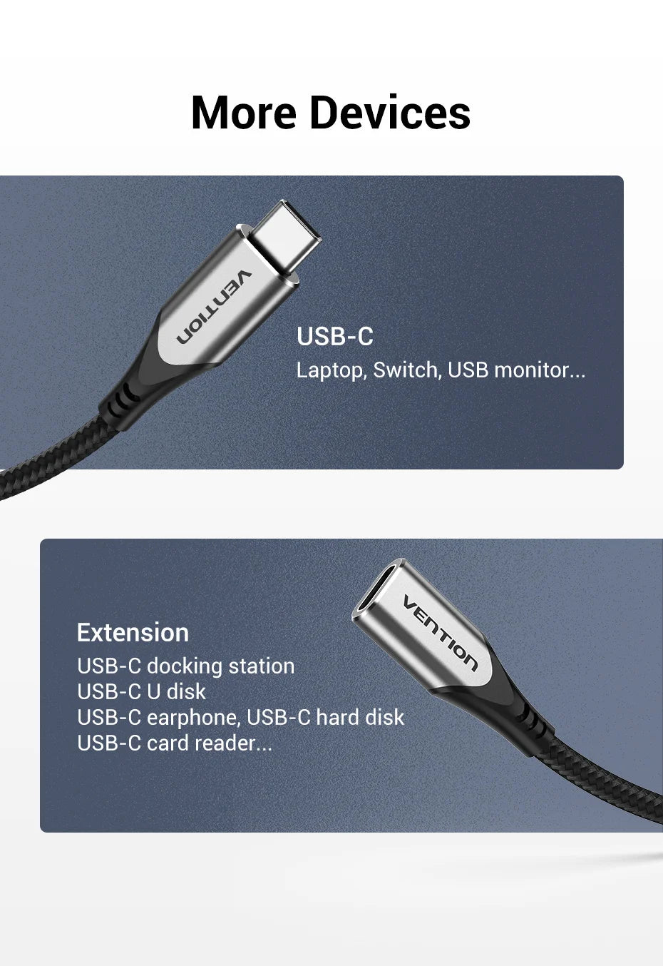 Type C 3.1 Extension Cable 5Gbps Data Cable 4k Type C to C PD 60W Fast Charging Cable for MacBook Laptop Huawei