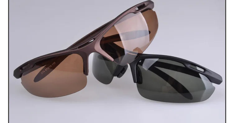 Ultralight Rimless Polarized UV400 Outdoor Sports Sunglasses for Men Women Driving Glasses