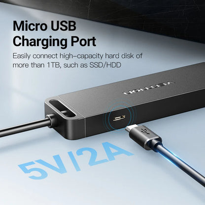 USB C HUB 4 Ports USB Type C to USB Splitter with Micro Charge Power for Lenovo Macbook Pro iPad Samsung PC USB 3.0 HUB