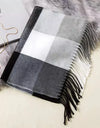 Classic lattice men soft shawl plaid scarves shawl wraps shawl neckerchief headband muffler
