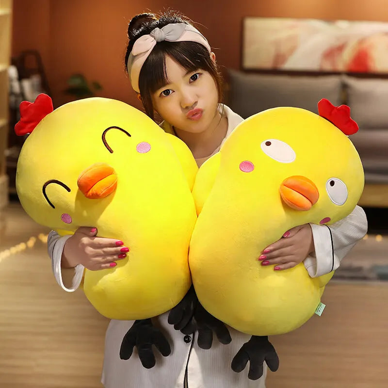 Cute Yellow Chicken Plush Stuffed Animal Soft Pillow