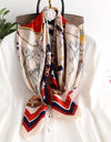 Women Scarf Silk Feeling Hair Neck Square Brand Office bandanna muffler Waiter Flight Attendants Handkerchief Rings wrap