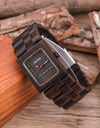 Women Watches Top Brand Luxury Ebony Wood Quartz Wristwatch