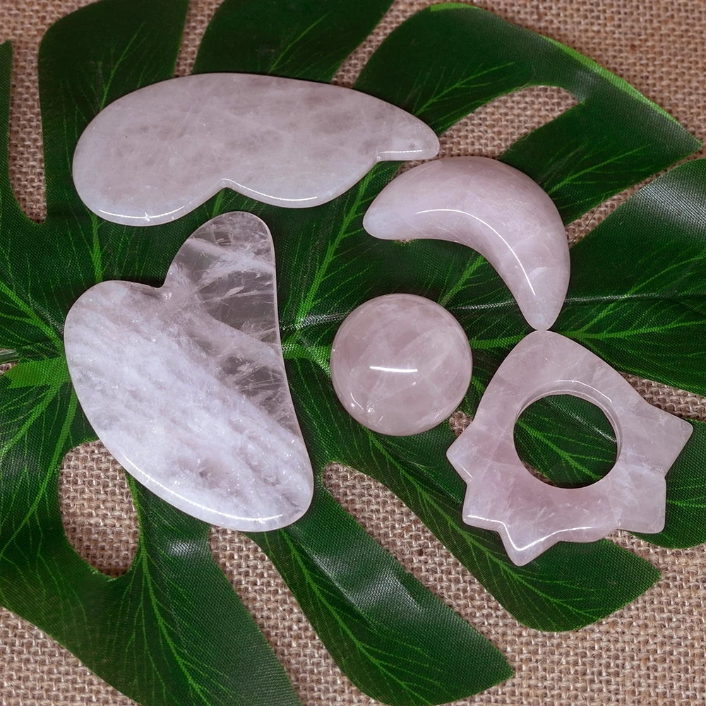 Rose Quartz Roller Slimming Face Massager Lifting Tool Natural Jade Facial Massage Roller Stone Skin Massage Beauty Care GUASHA