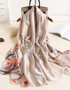 Women Summer Silk Scarves Shawl Lady Wrap Soft Female Echarpe Designer Beach Stole Bandana foulard muffler