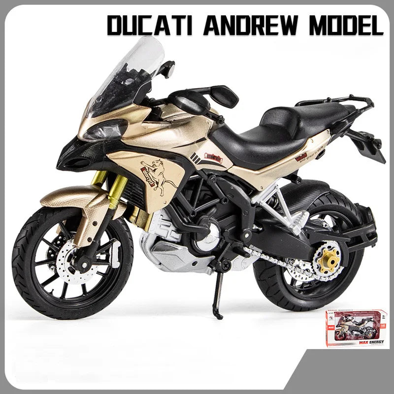 1/12 Ducati MTS Enduro Die Cast Motorcycle Model Toy Vehicle Collection Autobike Shork-Absorber Off Road Autocycle Toys Car