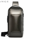 Waterproof Multifunction Carbon Fiber Pattern Crossbody Bag USB Sling Shoulder Bags Messenger Chest Bag Pack