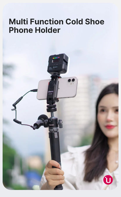 Vertical Phone Mount Holder Tripod With Cold Shoe For Mic Light Phone Clip For iPhone 12 Vlog Holder Smartphone