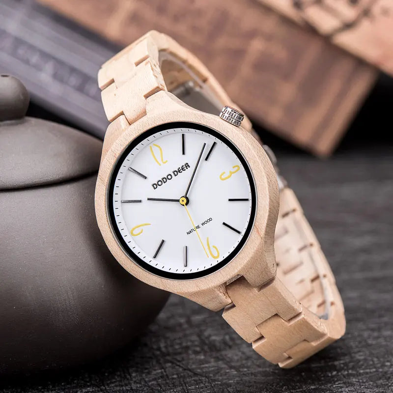 Wood Watches Casual Slim Wristwatch Unique Gift