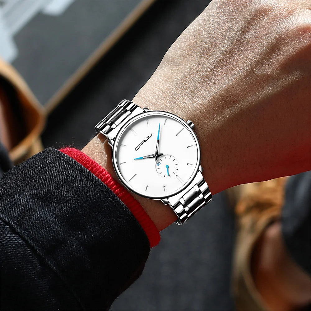 Watches Stainless Steel Men's Wrist Watch Casual Luxury Waterproof Sport Watch for Men Quartz Watch Relogio Masculino