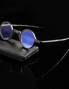 Round Fashion Foldable Reading Glasses Blue Light Blocking Eyeglasses Men with Case 1.0 2.0