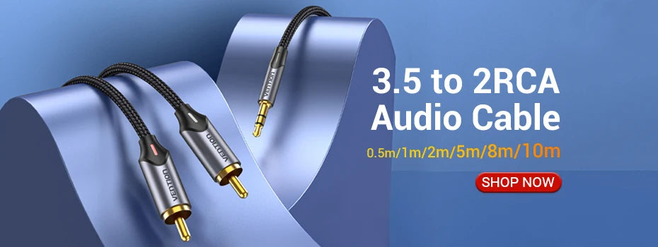 3.5mm Male to 2RCA Female AUX Cable RCA Jack Splitter Audio Y Cable for iPhone Computer Speaker Stereo 3.5 Cable RCA