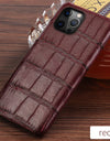 100% Natural Crocodile Leather Phone Case for iPhone 16 15 14 Pro Max 16Pro 15 Plus 15Pro 14Pro Luxury Back Cover
