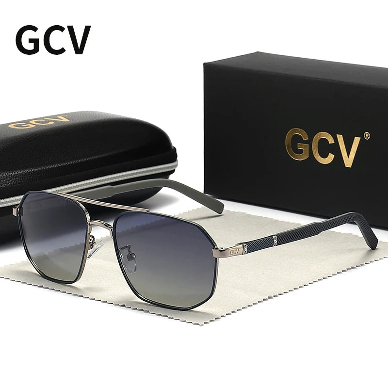 Classic Pilot Square Metal Frame Polarized UV400 Driving Sunglasses for Men Outdoor Eyewear