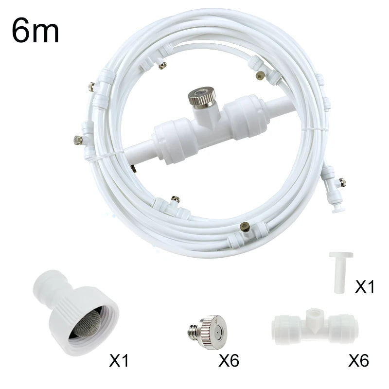 Water Fog Sprayer System Nebulizer Sprinkler Patio Cooling Mist System Garden Watering Irrigation Mister