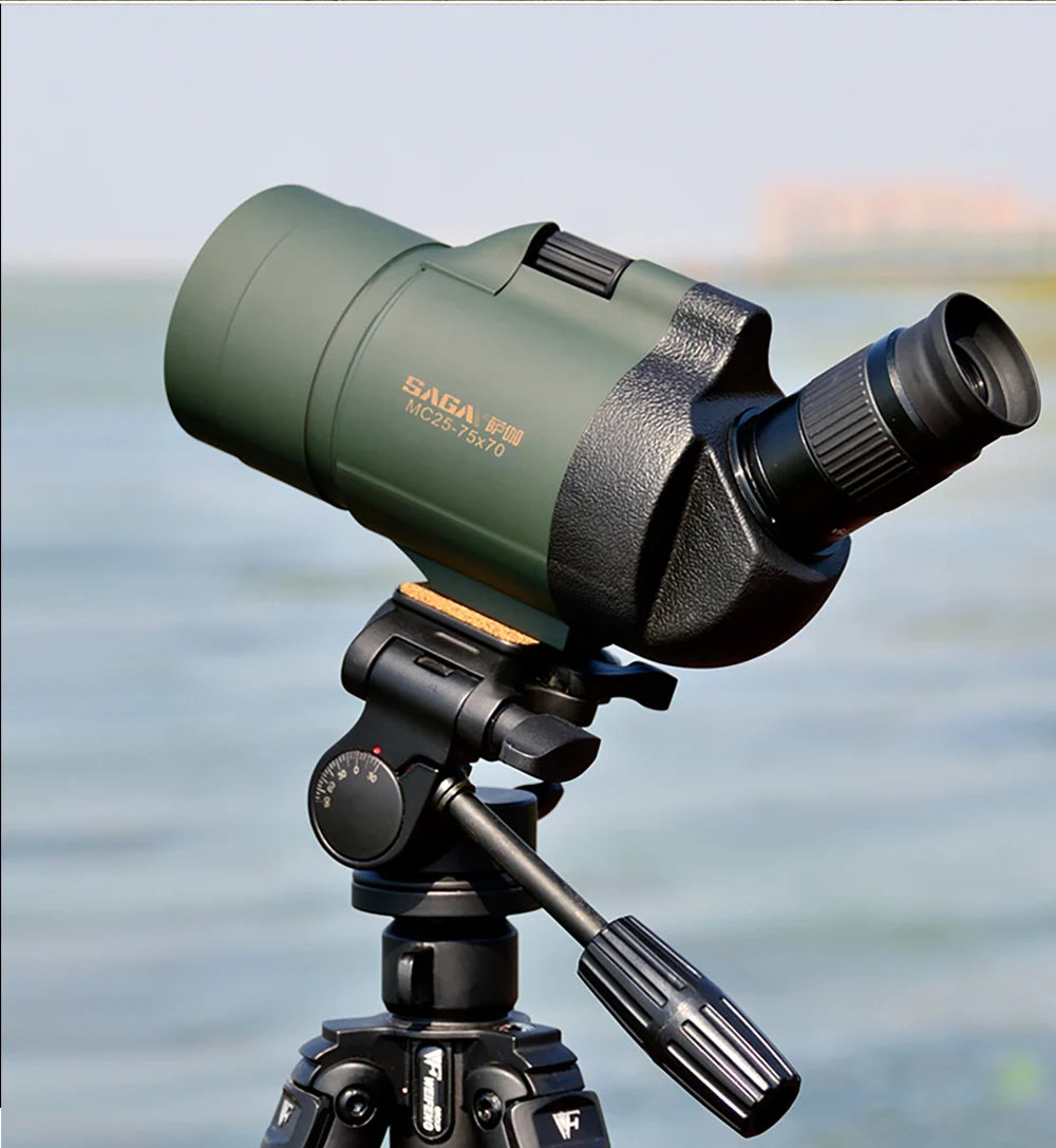 Professional Spotting Scope, Monocular Telescope,  Waterproof Telescope, Hunting Bird Watching Target, MC25-75x70 Zoom
