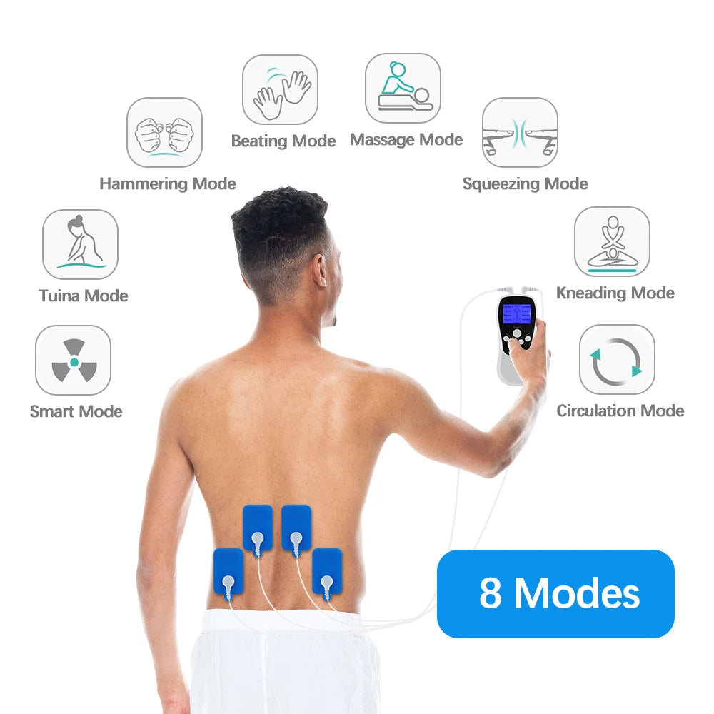 Pulse Tens Acupuncture Electric Body Massage 8 Models Digital Therapy Machine Muscle Stimulator Full Body Pain Relax Health Care