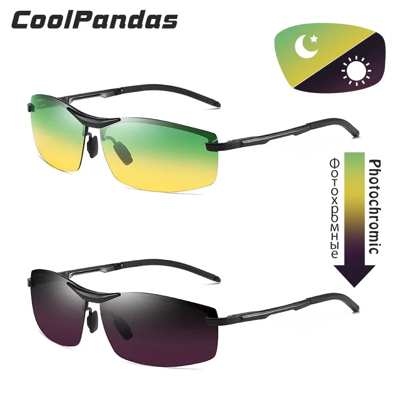 Polarized Intelligent Photochromic Sunglasses for Men Chameleon Goggles