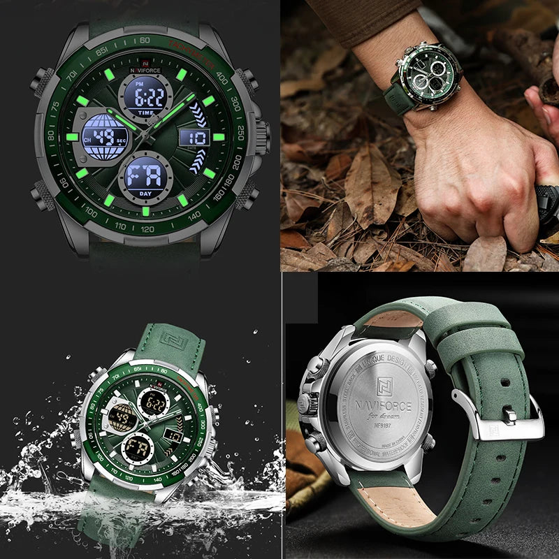 Men Luxury Original Sports Chronograph Watch Waterproof Quartz WristWatch Clock