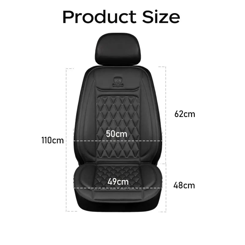 2PCS Heated Car Seat Cover 30' Fast Heating 12V-24V Heating Car Seat Cushion Universal Three Gears Car Heater Thicken for Winter