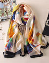 Women Summer Silk Scarves Shawl Lady Wrap Soft Female Echarpe Designer Beach Stole Bandana foulard muffler