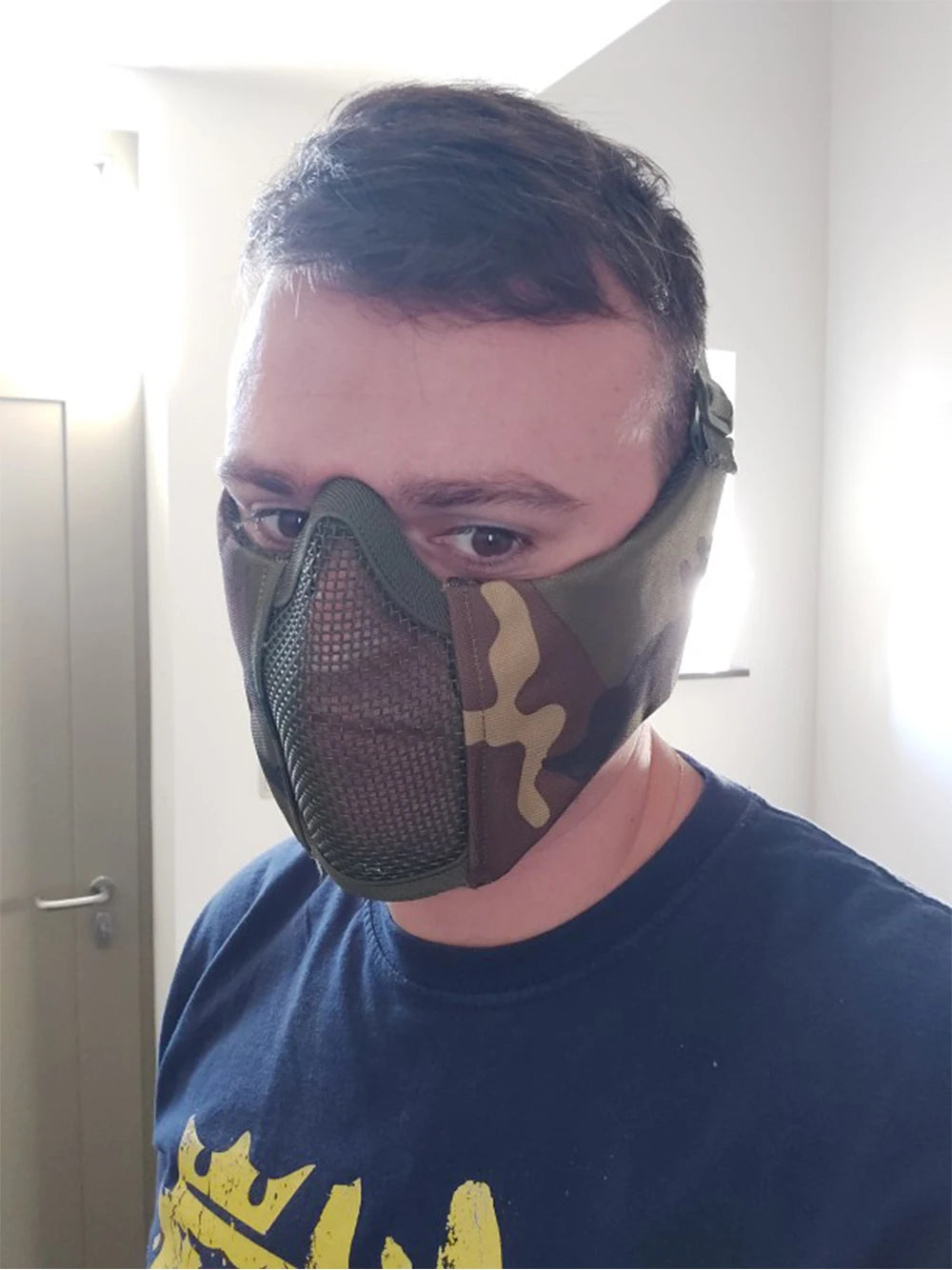 Airsoft Face Mask With Ear Mesh Face Breathable Mouth Mask Tactical Paintball Softair Protective Mask Shooting Hunting Equipment