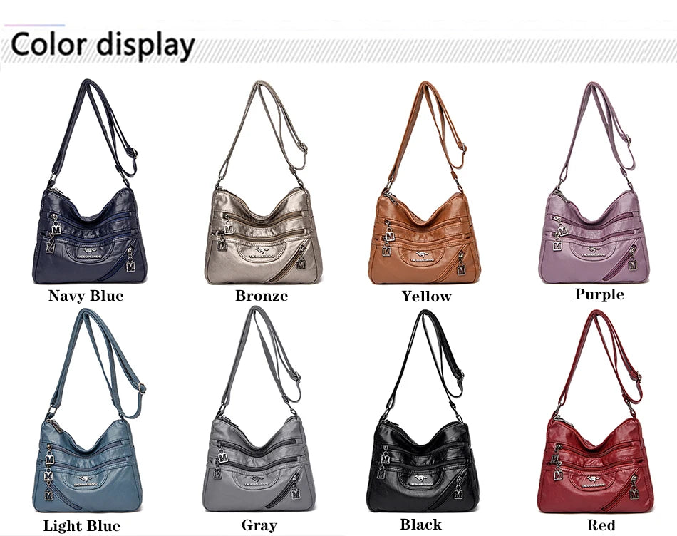 Shoulder Crossbody Bags for Women High Quality Soft Pu Leather Messenger Bag for Girls Purse And Handbags