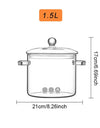 Transparent Glass Soup Pot Household Kitchen Vegetable Salad Bowl Thicken Flame Explosion-Proof Cook Saucepan Cookware
