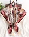 Women Scarf Silk Feeling Hair Neck Square Brand Office bandanna muffler Waiter Flight Attendants Handkerchief Rings wrap