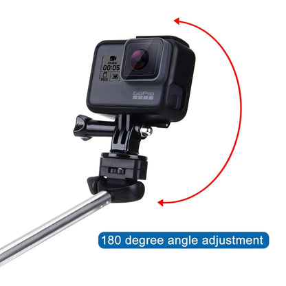 Extendable Handheld Selfie Monopod for GoPro HERO11 10 9 Black/ HERO 8 7 6 5 4 3 2 1, Insta360 ONE R, DJI Osmo Action