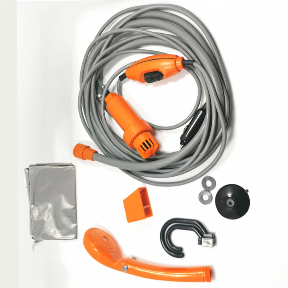 Portable 12V Camping Shower Pump Kit for Car Travel
