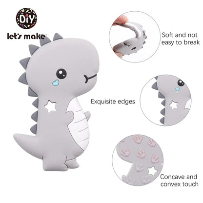 Silicone Teether Rodent Cartoon Animals 1pc Food Grade Silicone Pandents DIY Teething Toys For Teeth Tiny Rod Baby Teethers Gift