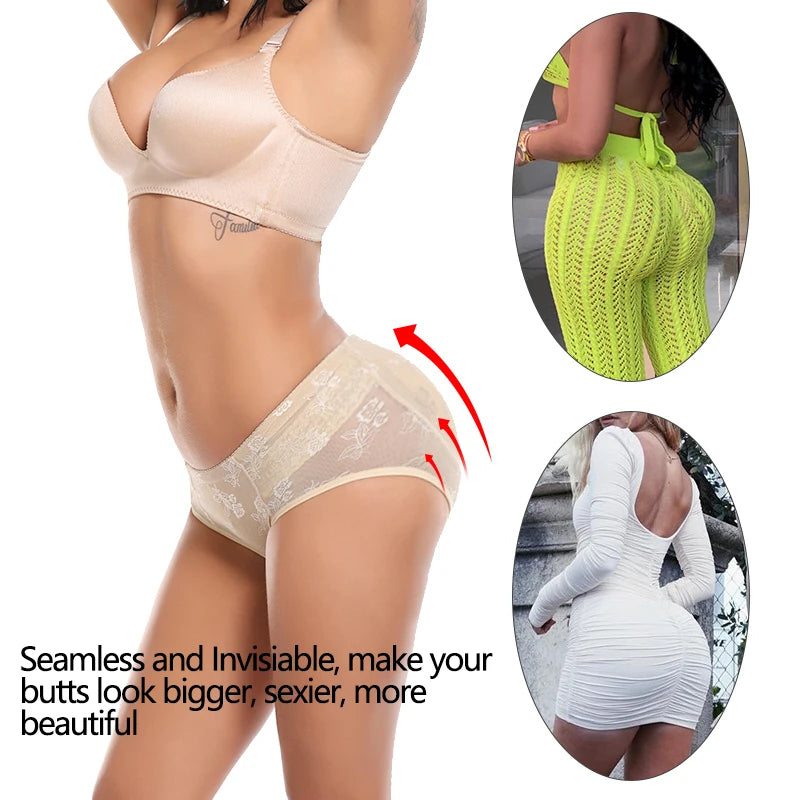 Women Shaper Butt Padded Panty Booty Lifter Hip Enhancer Shapewear Padding Briefs Fake Pads Underpants Push Up Underwear