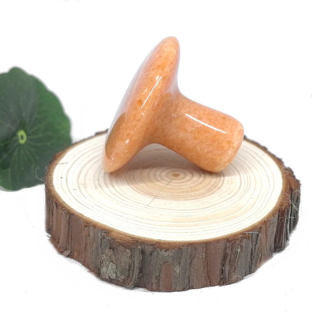 5.5x4cm Rose Quartz Mushroom Massage Stone Crystal Jade GUASHA Facial Body Foot Thin Anti-wrinkle Relaxation Beauty Health Care